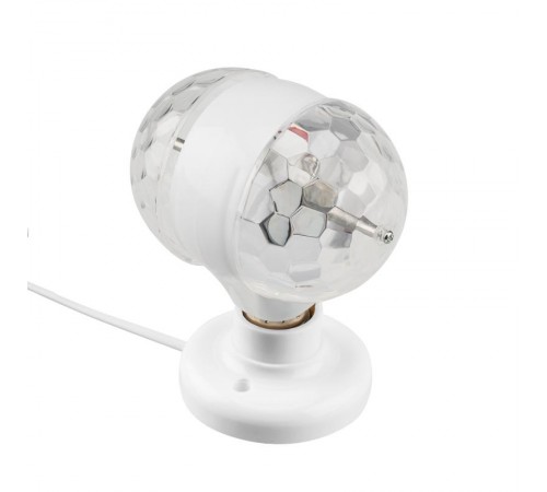 Диско-лампа светодиодная двойная Е27, подставка с цоколем Е27 в комплекте, 230 В  601-250  NEON-NIGHT