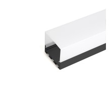 Профиль накладной 42х45мм, алюминиевый, черный, 2м, CAB268 (в комплекте 2 заглушки) FERON  48149  FERON