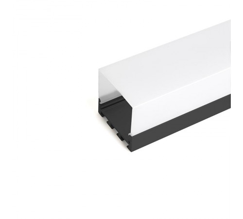 Профиль накладной 42х45мм, алюминиевый, черный, 2м, CAB268 (в комплекте 2 заглушки) FERON  48149  FERON