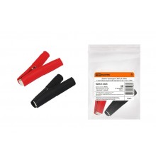 Зажим "крокодил" ЗКИ 3А 40мм в изоляции красный/черный (1шт+1шт)  SQ0541-0025  TDM