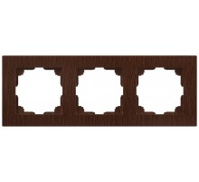 Рамка для розеток и выключателей Intro Accent 6-503-10 на 3 поста, СУ, венге  Б0063794  Intro