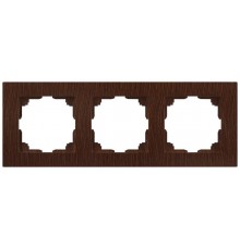 Рамка для розеток и выключателей Intro Accent 6-503-10 на 3 поста, СУ, венге  Б0063794  Intro