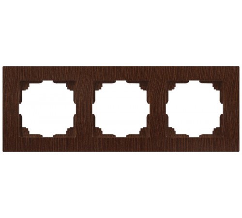 Рамка для розеток и выключателей Intro Accent 6-503-10 на 3 поста, СУ, венге  Б0063794  Intro