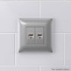 Компьютерная розетка RJ-45 без шторки в стену, кат.6 двойная экранированная, "Avanti", "Закаленная сталь"  4404794  DKC