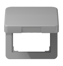 Крышка откидная для штепсельных розеток и изделий с платой 5050 мм; серая  CD590KLGR  Jung