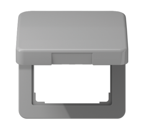 Крышка откидная для штепсельных розеток и изделий с платой 5050 мм; серая  CD590KLGR  Jung