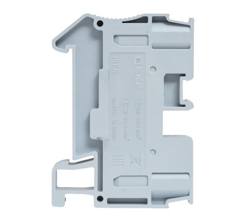 Клеммная колодка пружинная 6 Push-in серая PIT-6  EKF