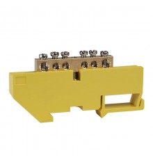 Шина нулевая с изолятором OptiKit  BB-D-PE-DIN-6-6х9 желтый  277855  КЭАЗ