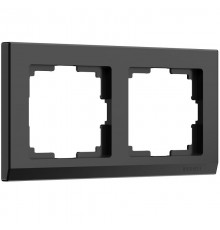 W0021808/ Электроустановочные изделия - Рамка на 2 поста (черный)  a050923  Werkel