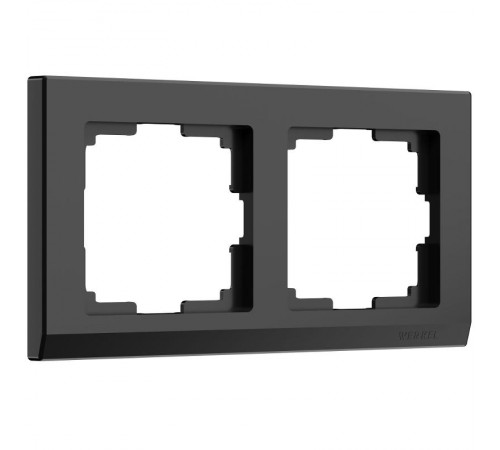 W0021808/ Электроустановочные изделия - Рамка на 2 поста (черный)  a050923  Werkel