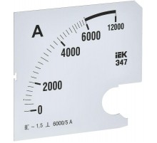 Шкала смен. для амперметра Э47 6000/5А-1,5 96х96мм  IPA20D-SC-6000  IEK
