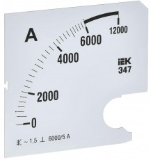 Шкала смен. для амперметра Э47 6000/5А-1,5 96х96мм  IPA20D-SC-6000  IEK