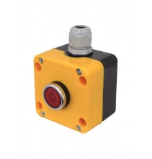 ПКУ22-1W2B-65У1, 1 красный цилиндр с подсветкой 24В AC/DC (НЗ), пост управления, IP65  (ЭТ)   ET014869   Электротехник