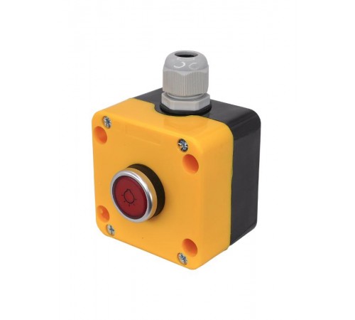 ПКУ22-1W2B-65У1, 1 красный цилиндр с подсветкой 24В AC/DC (НЗ), пост управления, IP65  (ЭТ)   ET014869   Электротехник