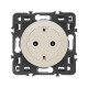 Celiane Сл. кость Розетка с плоской лицевой панелью с/з, безвинт зажим (накладка+механизм)  067169  Legrand