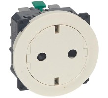 Celiane Сл. кость Розетка с плоской лицевой панелью с/з, безвинт зажим (накладка+механизм)  067169  Legrand