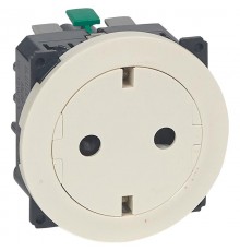 Celiane Сл. кость Розетка с плоской лицевой панелью с/з, безвинт зажим (накладка+механизм)  067169  Legrand