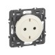 Celiane Сл. кость Розетка с плоской лицевой панелью с/з, безвинт зажим (накладка+механизм)  067169  Legrand