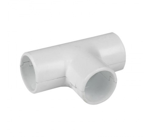 Тройник соединительный для трубы 25мм (5шт) белый Plast EKF  tr-t-25w-r  EKF