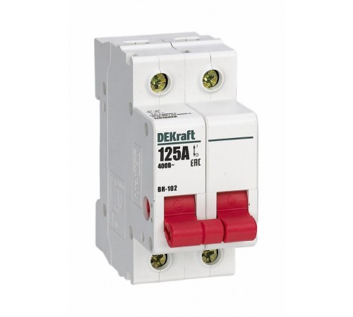 Выключатель-разъединитель 2Р 125А ВН-102    17018DEK   DEKraft