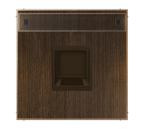 Плата (фиксация защёлкиванием) для одного модуля с полем для надписи; металл; латунь Antik  ME1969-15NAWEAT  Jung