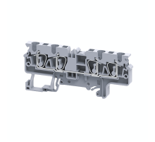 Клемма с четырьмя контактами пружинная OptiClip СX-4-QUATTRO-(0,2-4)-I-серый  289755  КЭАЗ