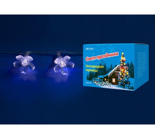 Гирлянда светодиодная  с контроллером "Сакура белая"  ULD-S0700-050/DTA WHITE IP20 WHITE SAKURA   50 диодов 7 м белаяIP20шнур прозр.  07934  Uniel