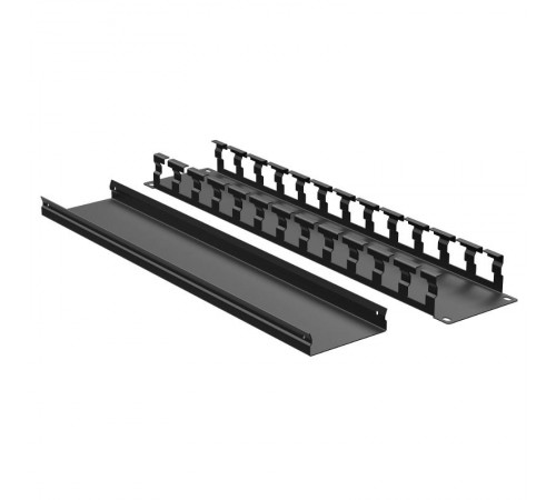 Кабельный органайзер с крышкой 2U, глубина 40 мм, для 19" IT-корпусов ДКС серии STI/CQE, RAL9005  R5CP1942HEB  DKC