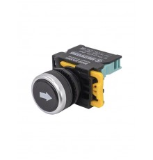 ВК22-EA3351-65У1, чёрный, с символом "" или "", 1НО, цилиндр, d22мм, IP65, выключатель кнопочный  (ЭТ)   ET924744   Электротехник