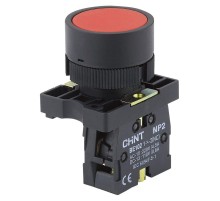 Кнопка управления NP2-EA45 без подсветки красная 1НО+1НЗ IP40  574091  CHINT