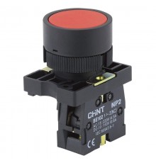 Кнопка управления NP2-EA41 без подсветки красная 1НО IP40  573774  CHINT