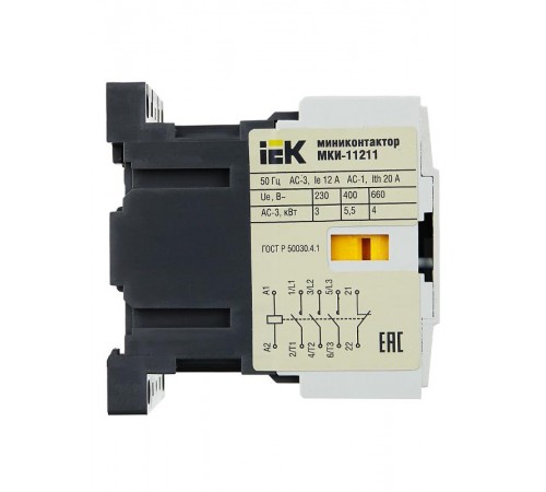 Миниконтактор МКИ-11211 12А 230В/АС3 1Н3   KMM11-012-230-01  IEK