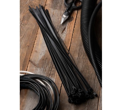 Хомут P6.6 стандартный (ч), 7.6x500 (100шт) FlexLock PROxima  plc-fl-ctsb-7.6x500  EKF