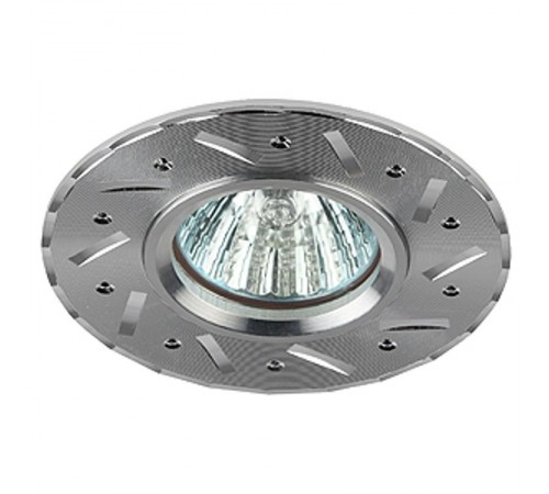 Светильник точечный встраиваемый под лампу KL41 50Вт MR16 серебро алюминиевый  Б0003849  ЭРА