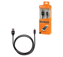 Дата-кабель, ДК 9, USB - Lightning, 1 м, тканевая оплетка, черный,  SQ1810-0309  TDM