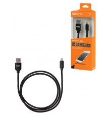 Дата-кабель, ДК 9, USB - Lightning, 1 м, тканевая оплетка, черный,  SQ1810-0309  TDM