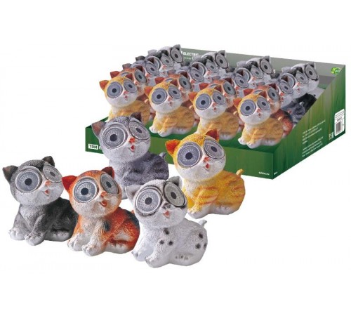 Светильник садово-парковый ПП-2023 "Барсик" на солнечных батареях, 9x6x8,5 см, ДБ/в ассорт.,  SQ0330-0160  TDM