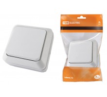 Выключатель 1-кл. открытой установки IP20 10А, белый "Ладога"   SQ1801-0001  TDM