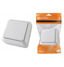 Выключатель 1-кл. открытой установки IP20 10А, белый "Ладога"   SQ1801-0001  TDM