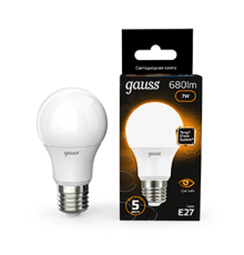 Лампа светодиодная LED 7Вт E27 220В 2700К A60  102502107  Gauss