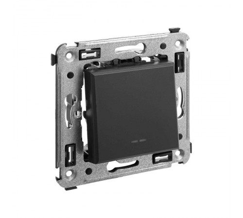 Кнопка одноклавишная в стену, "Avanti", "Черный матовый"  4412153  DKC