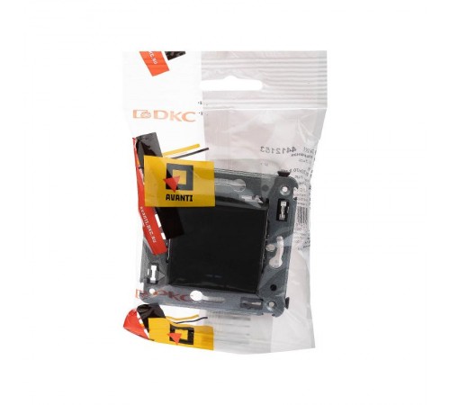 Кнопка одноклавишная в стену, "Avanti", "Черный матовый"  4412153  DKC