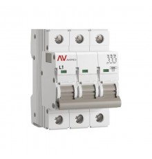 Выключатель автоматический AV-10 3P 1A (L) 10kA AVERES  mcb10-3-01L-av  EKF