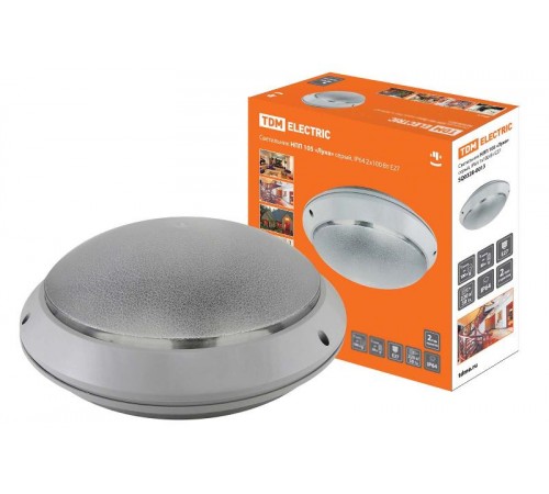 Светильник пылевлагозащищенный под лампу для ЖКХ НПП 105 Луна 2х60Вт ЛН E27 IP64  SQ0328-0013  TDM