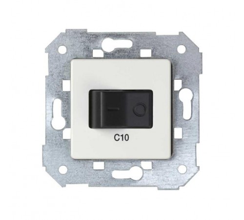 Simon 75 Механизм Выключатель автоматический двухполюсный с термомагнитным расцепителем, 10А, 230В, S27, S82, S82N, S8  75410-30  Simon