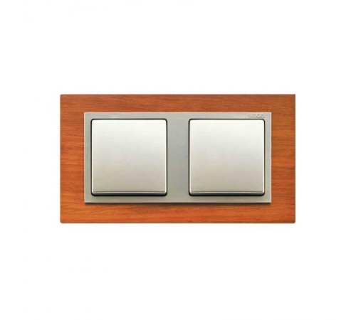 Simon 82 Рамка декоративная, 2 поста, S82 Nature, Дерево, дуб-шампань  82927-66  Simon