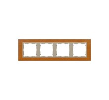 Simon 82 Рамка декоративная, 4 поста, S82 Nature, Дерево, дуб-шампань  82947-66  Simon