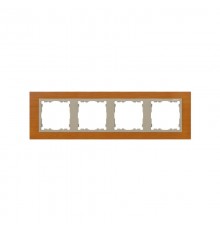 Simon 82 Рамка декоративная, 4 поста, S82 Nature, Дерево, дуб-шампань  82947-66  Simon