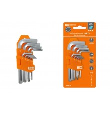 Набор ключей "HEX" 9 шт.: 1.5-10 мм, короткие, (держатель в блистере), CR-V сталь "Алмаз"  SQ1020-0101  TDM