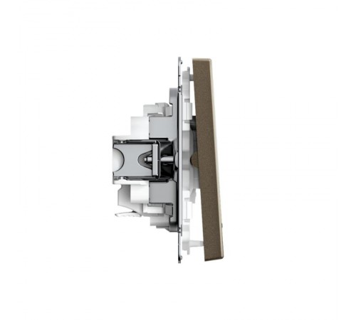 ArtGallery Мокко Выключатель 2-клавишный с подсветкой, сх.5а, 10АХ, механизм, быстрозажим. клем.  GAL000653S  SE